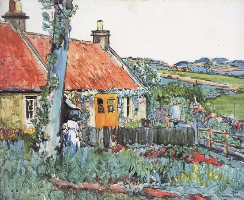 George Leslie Hunter Cottage,Near Largo Sweden oil painting art